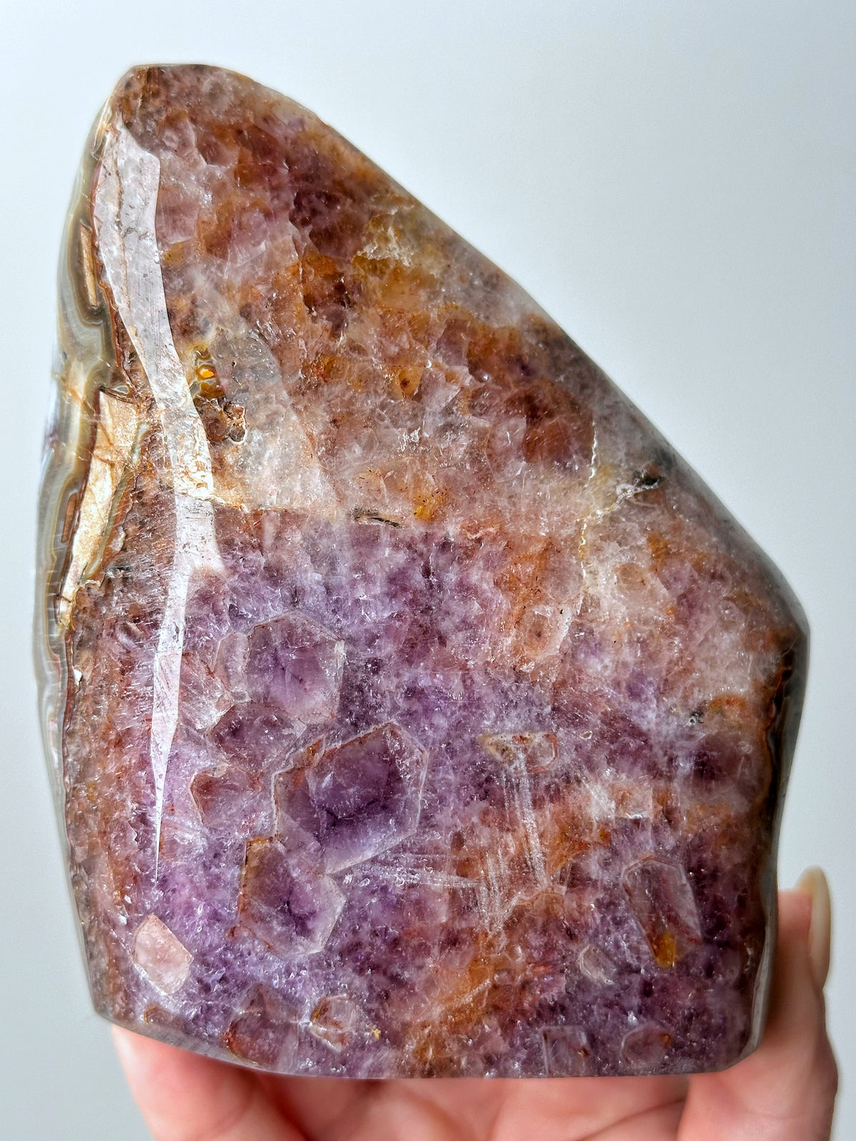 Crazy Lace Agate Amethyst Freeform - #10