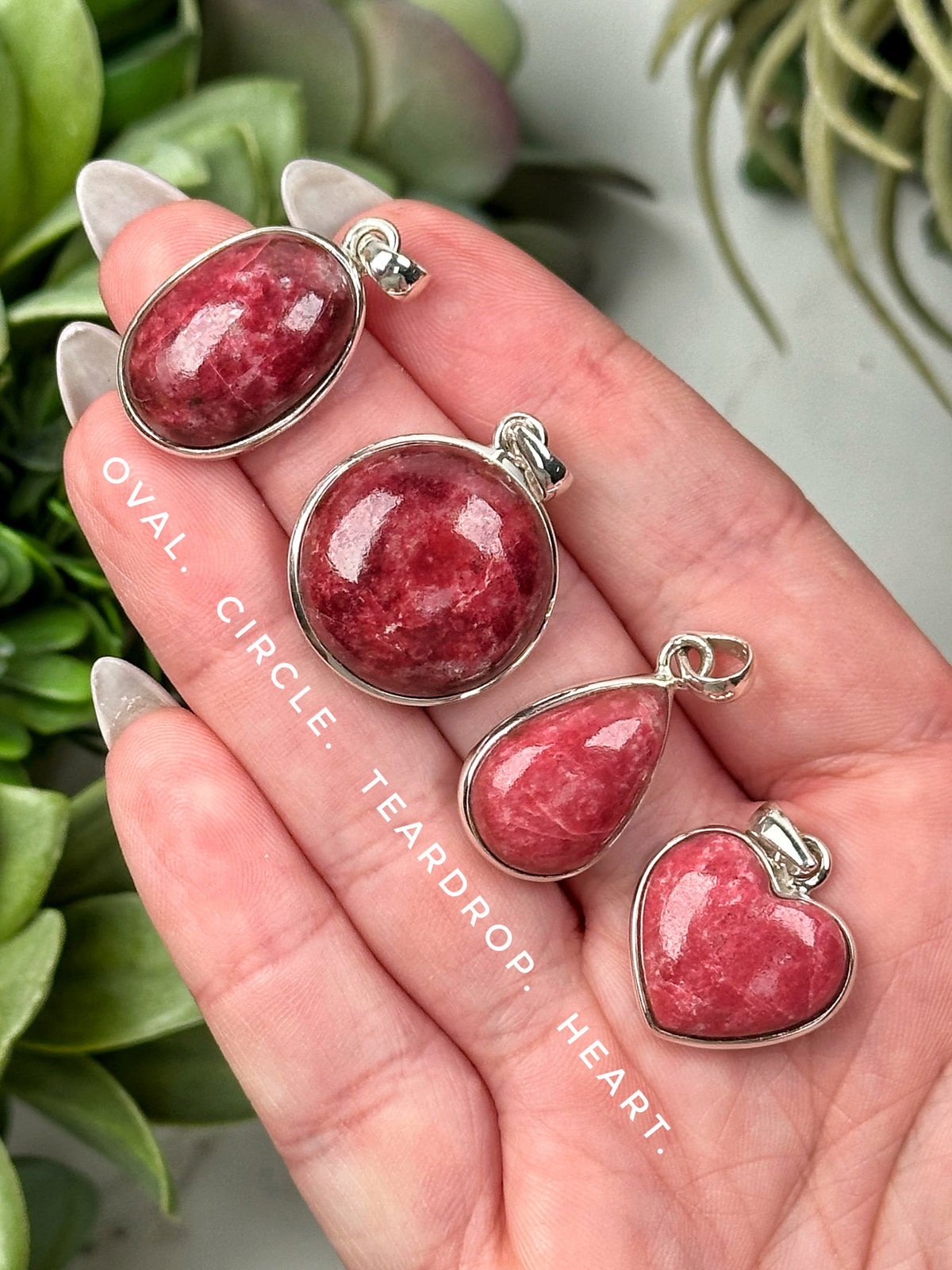 Thulite Pendants - Heart Chakra - No. 43