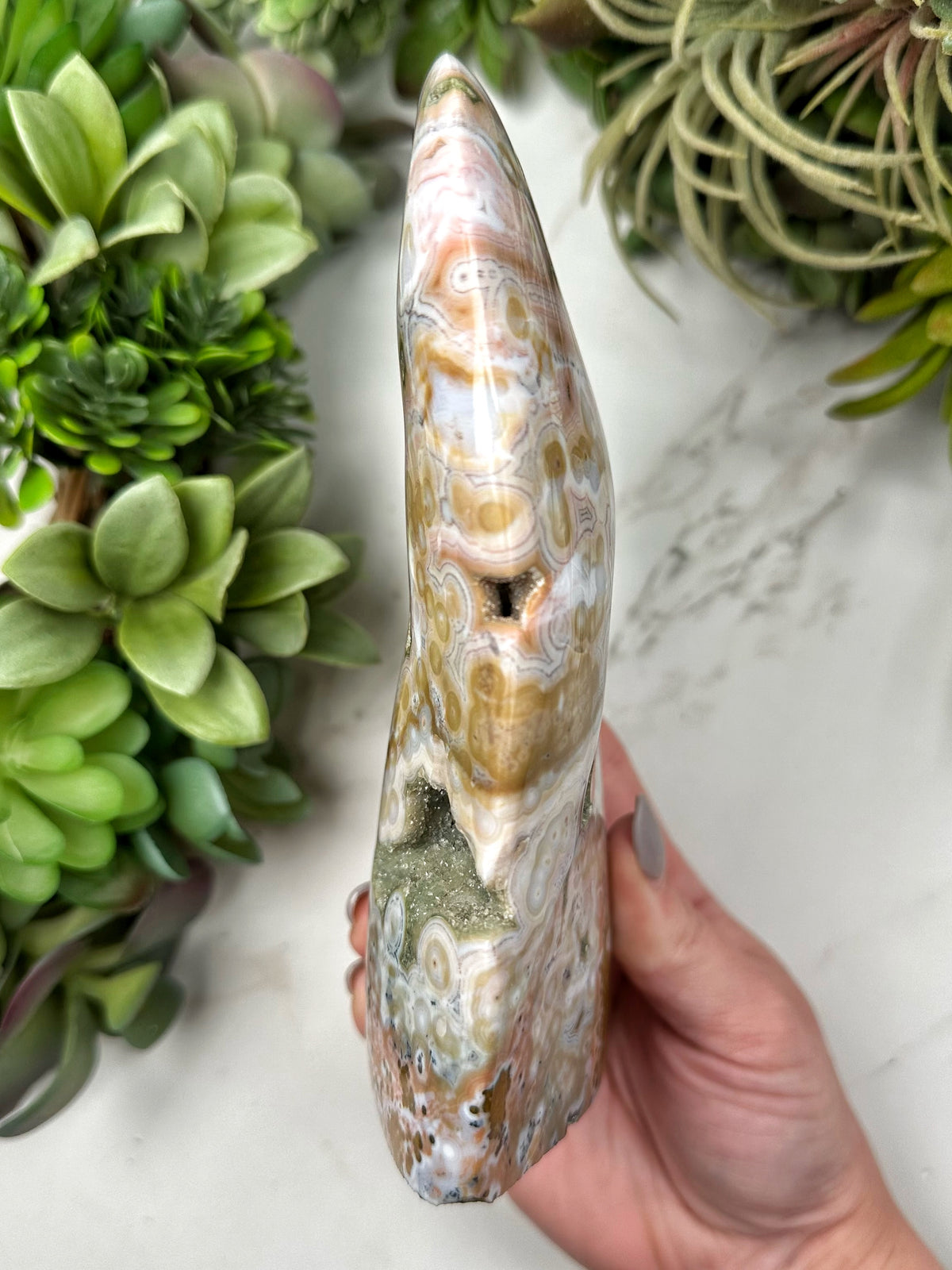 Druzy Ocean Jasper Freeform - #2