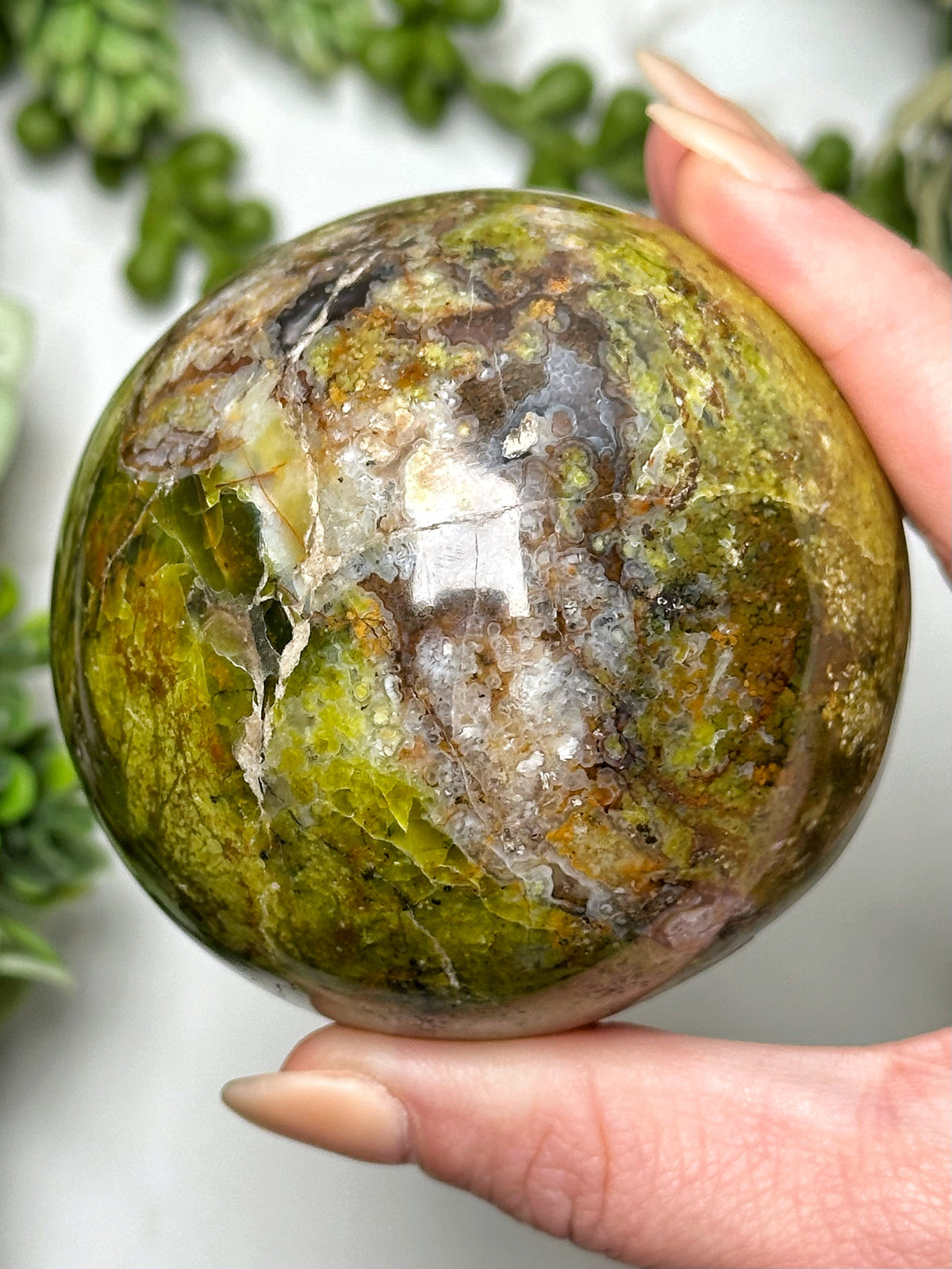 Green Opal Sphere - #7