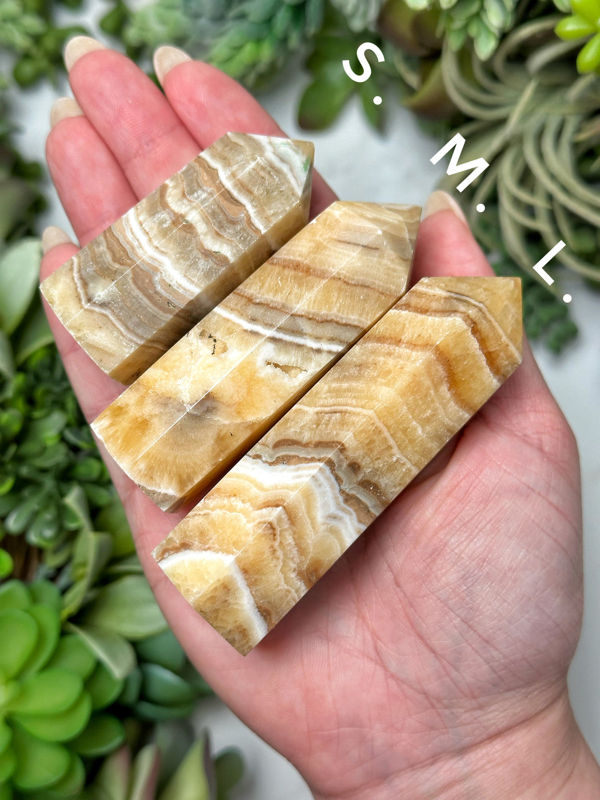 Banded Orange Calcite Points - Sacral Chakra - Intuitively Selected