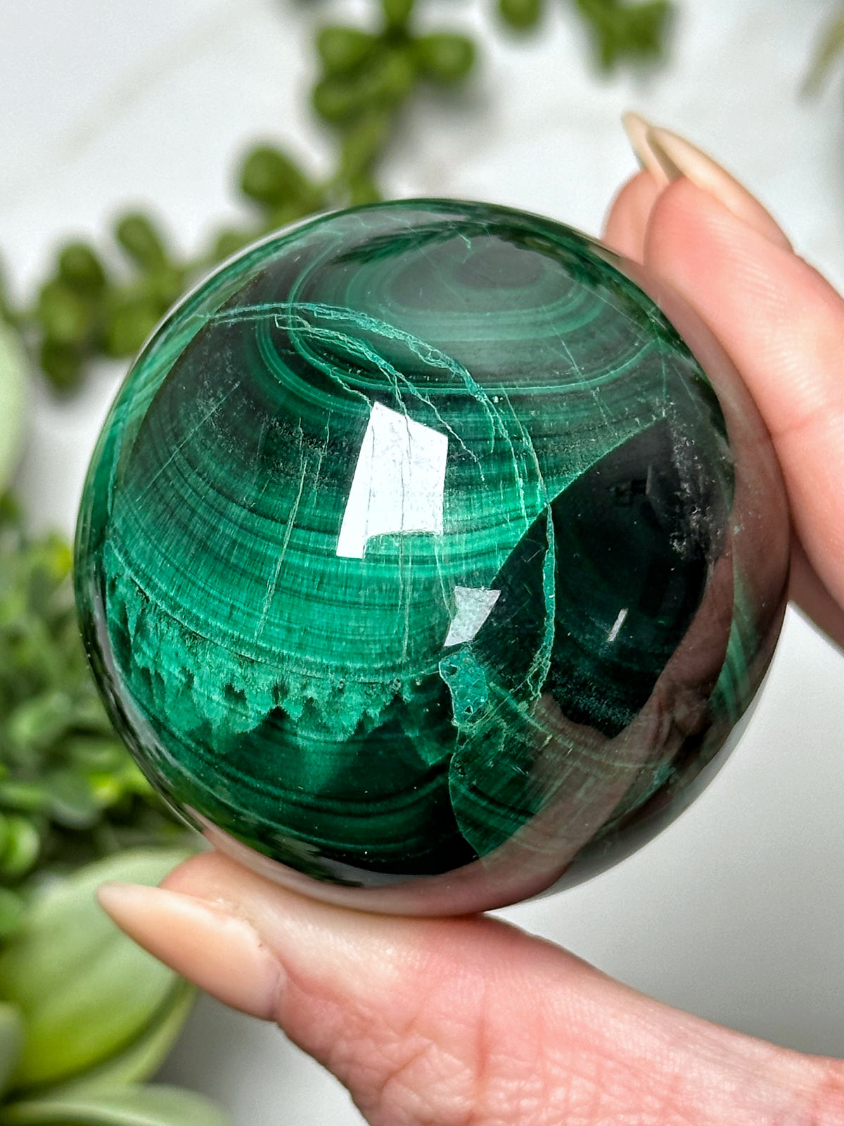 Malachite Sphere - #13