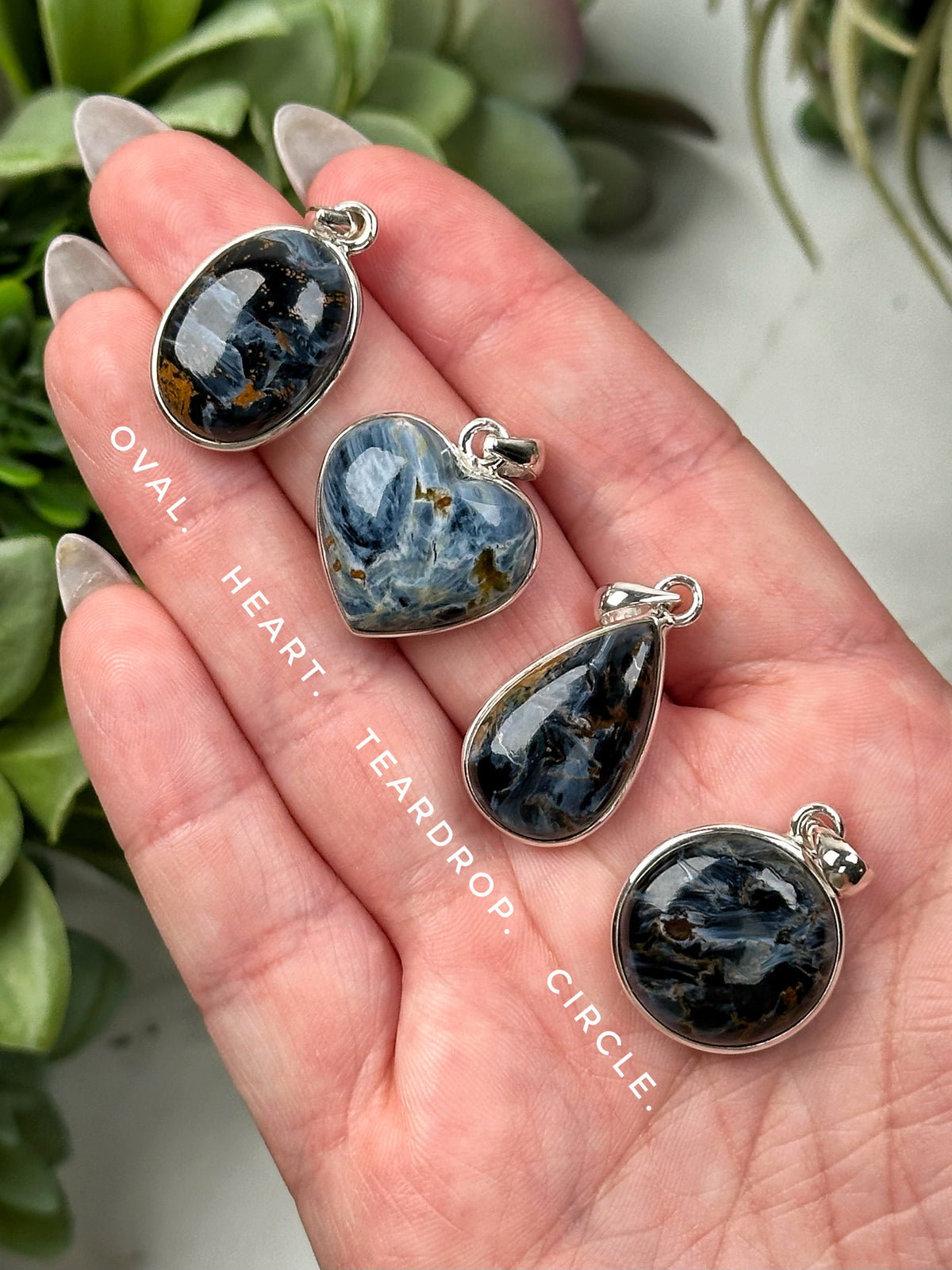 Pietersite Pendants - Third-Eye & Crown Chakra - No. 49