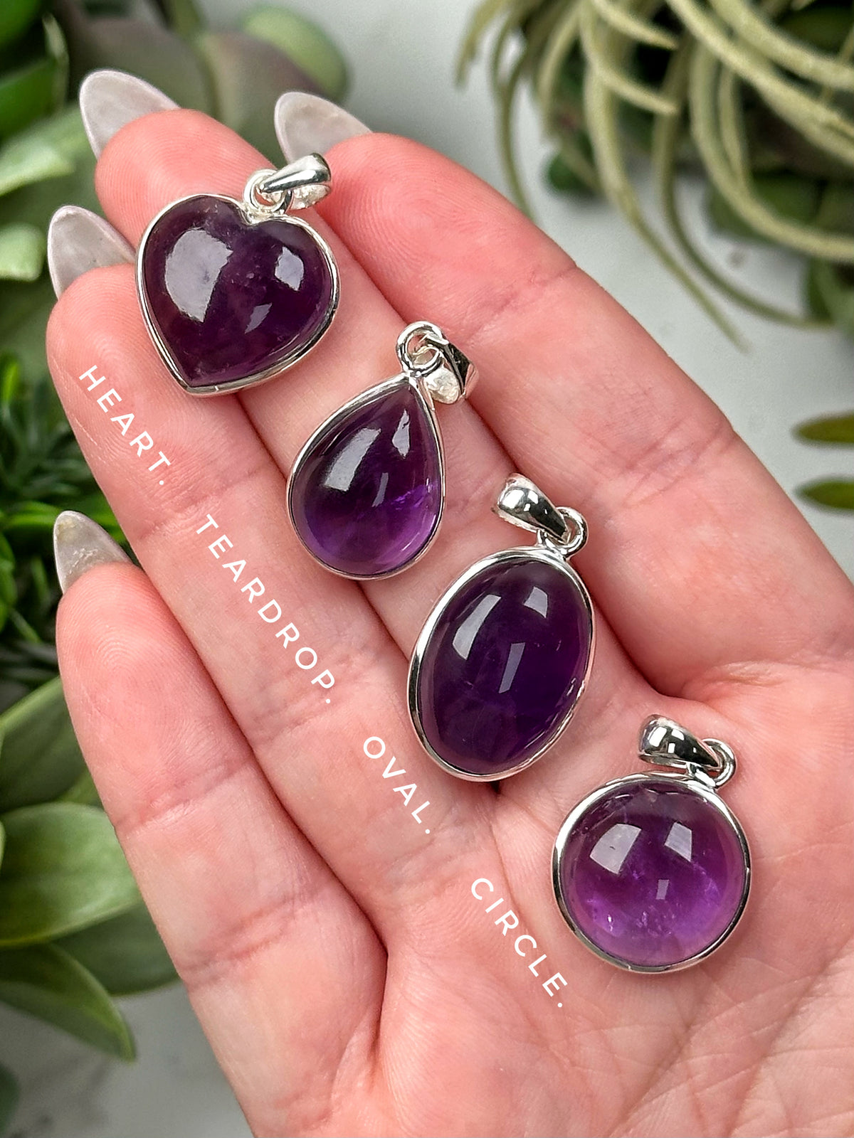 Amethyst Pendants - Third-Eye & Crown Chakra - No. 48