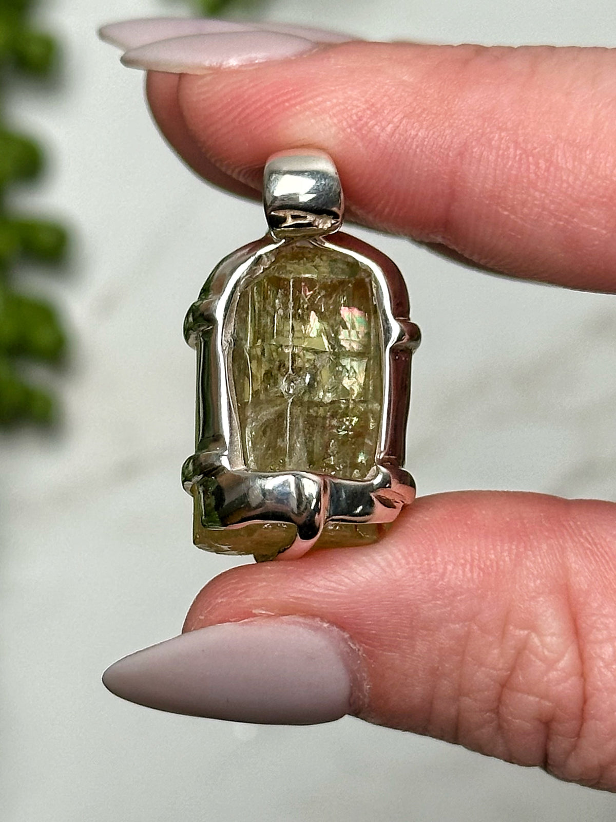 Yellow Apatite Pendant - #1