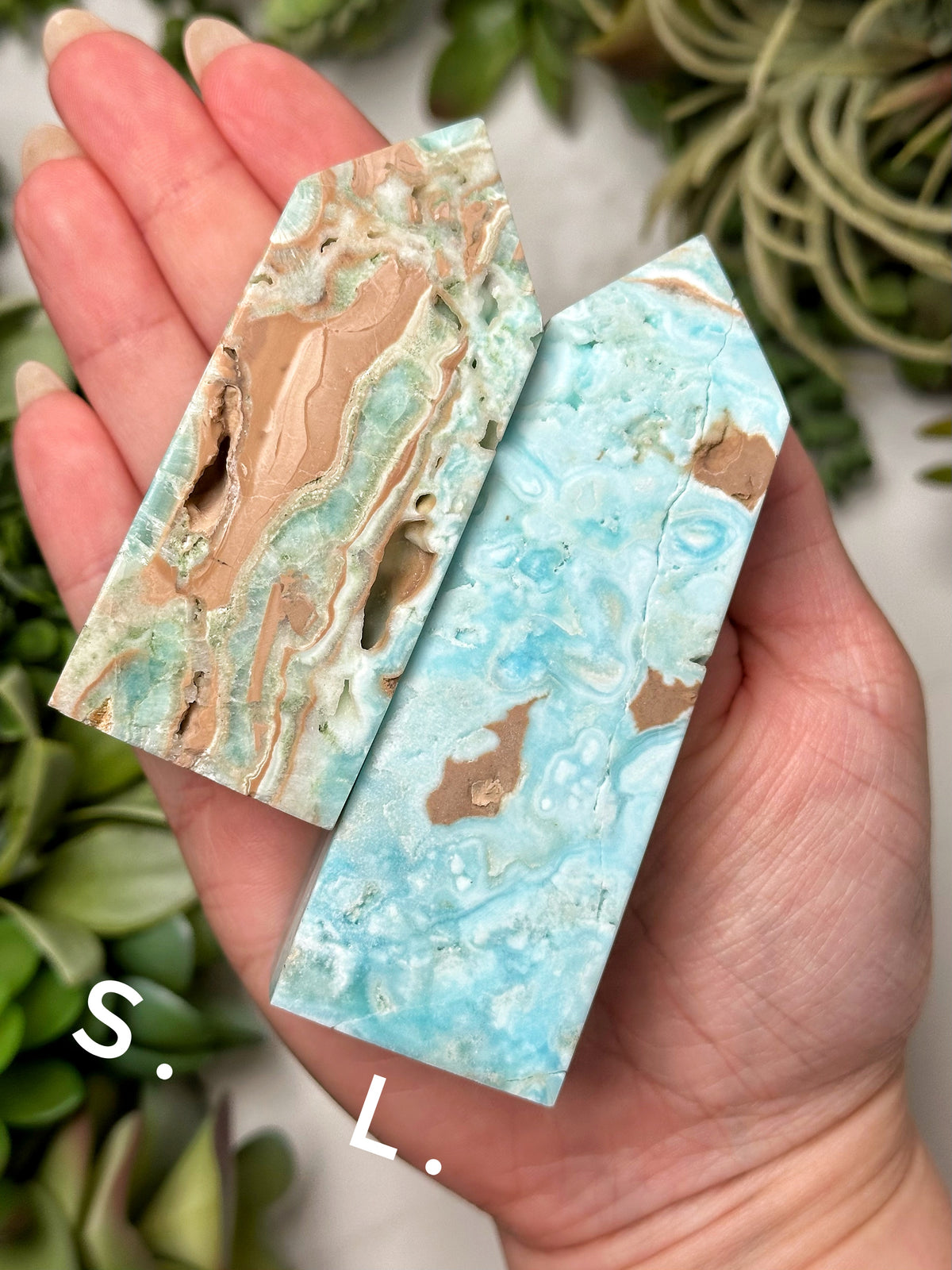 Blue Aragonite Tower - Throat Chakra - Intuitively Selected