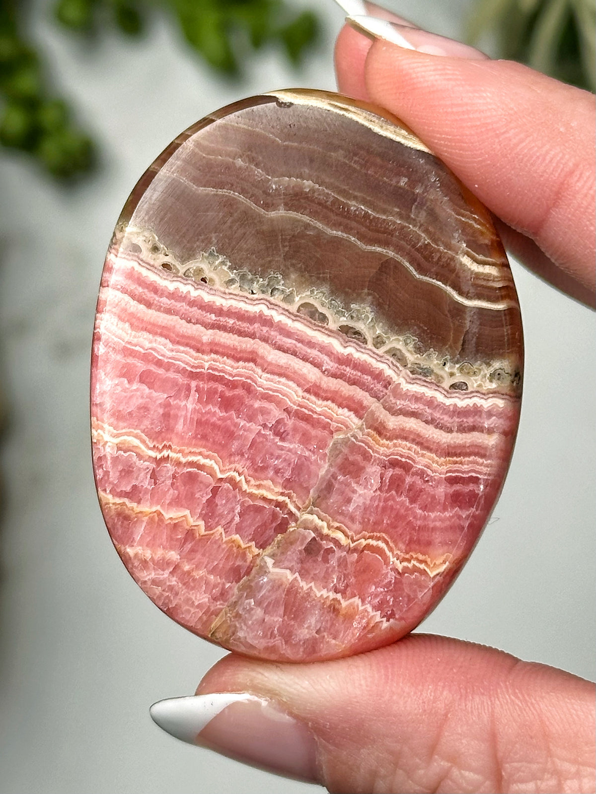 Rhodochrosite Worry Stone - #2