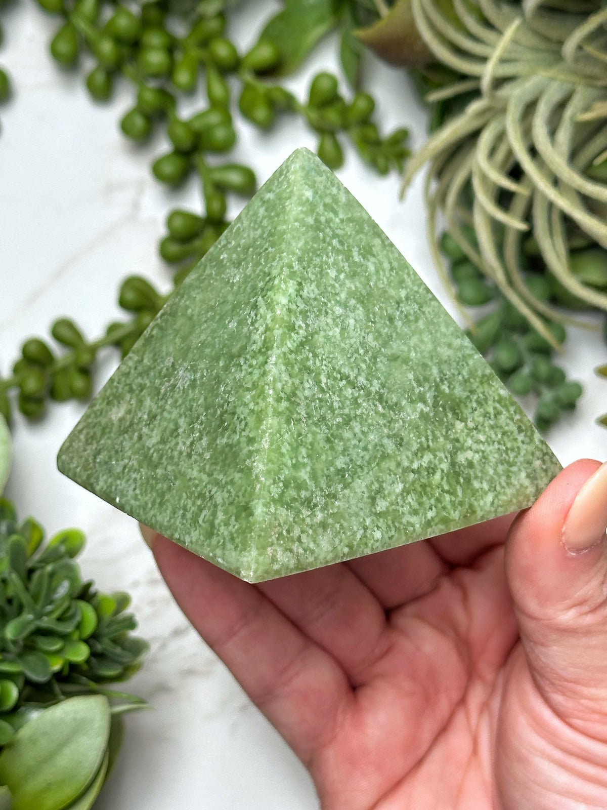 Green Grossular Garnet Pyramid - #2