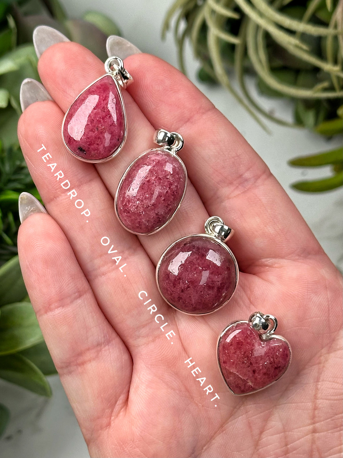 Rhodonite Pendants - Heart Chakra - No. 40