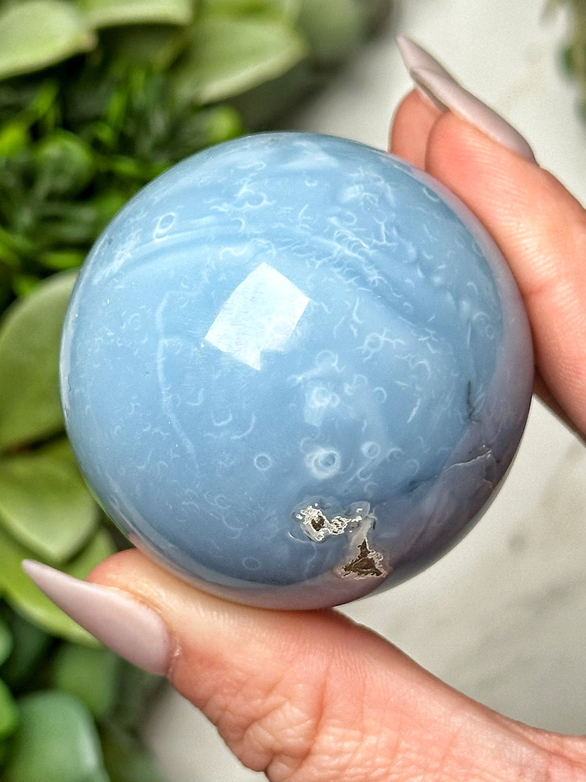 Blue Opal Sphere - #10