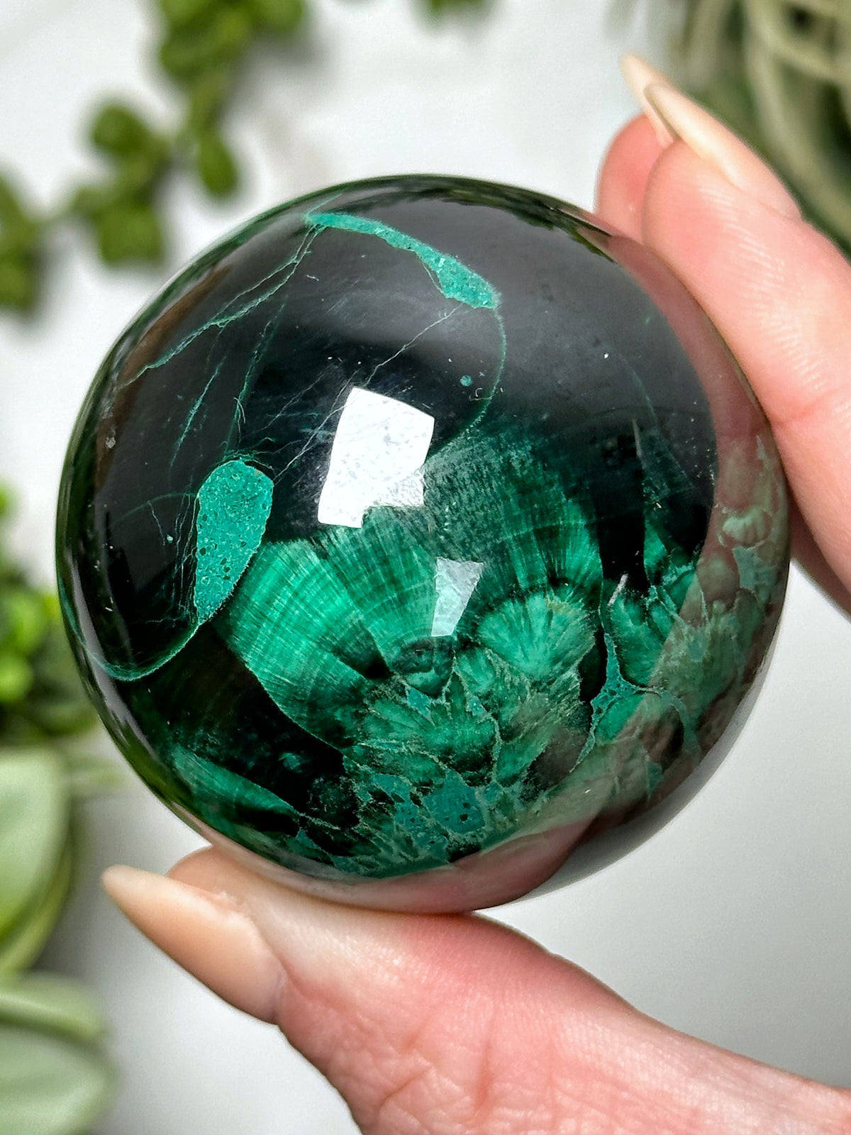 Malachite Sphere - #9