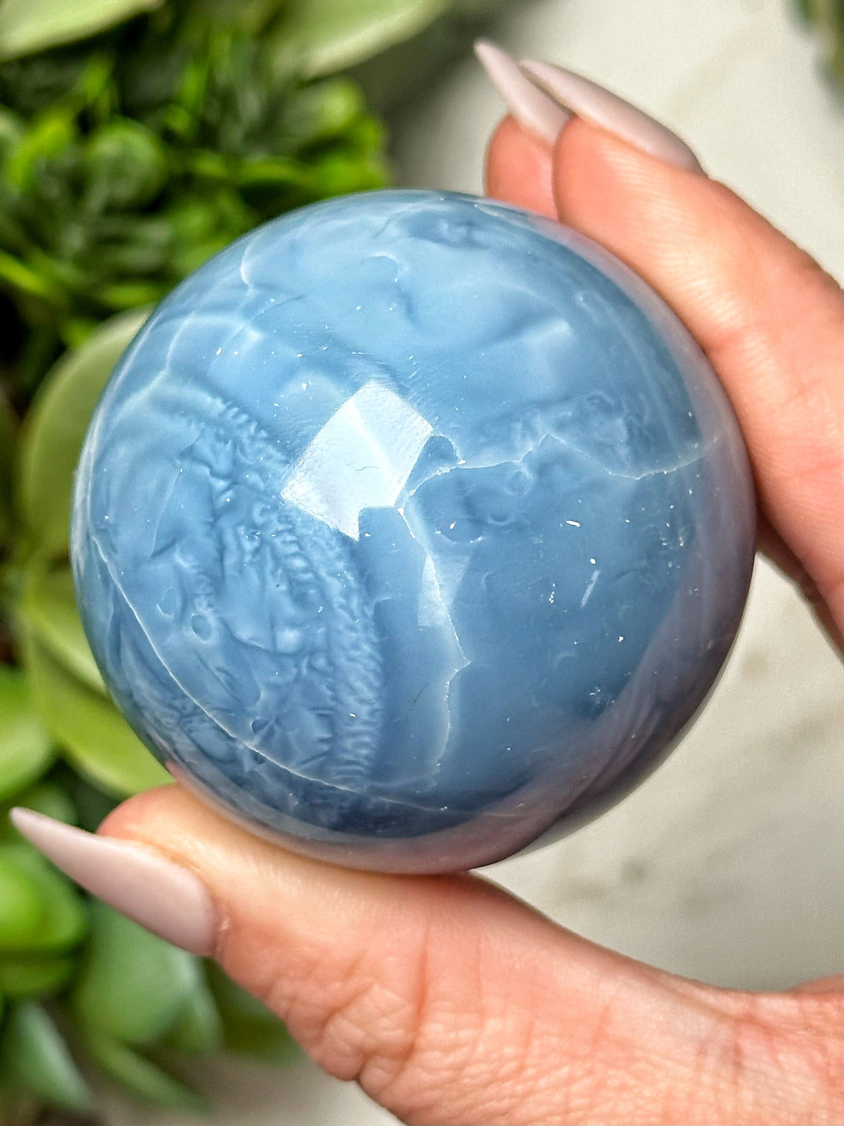 Blue Opal Sphere - #9
