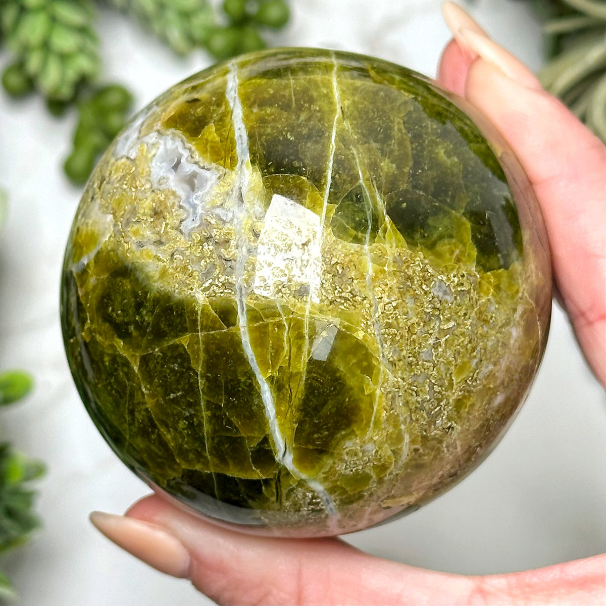 Green Opal Sphere - #8