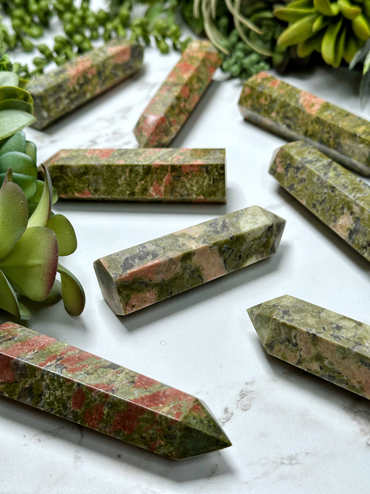 Unakite Points - Heart Chakra - Intuitively Selected