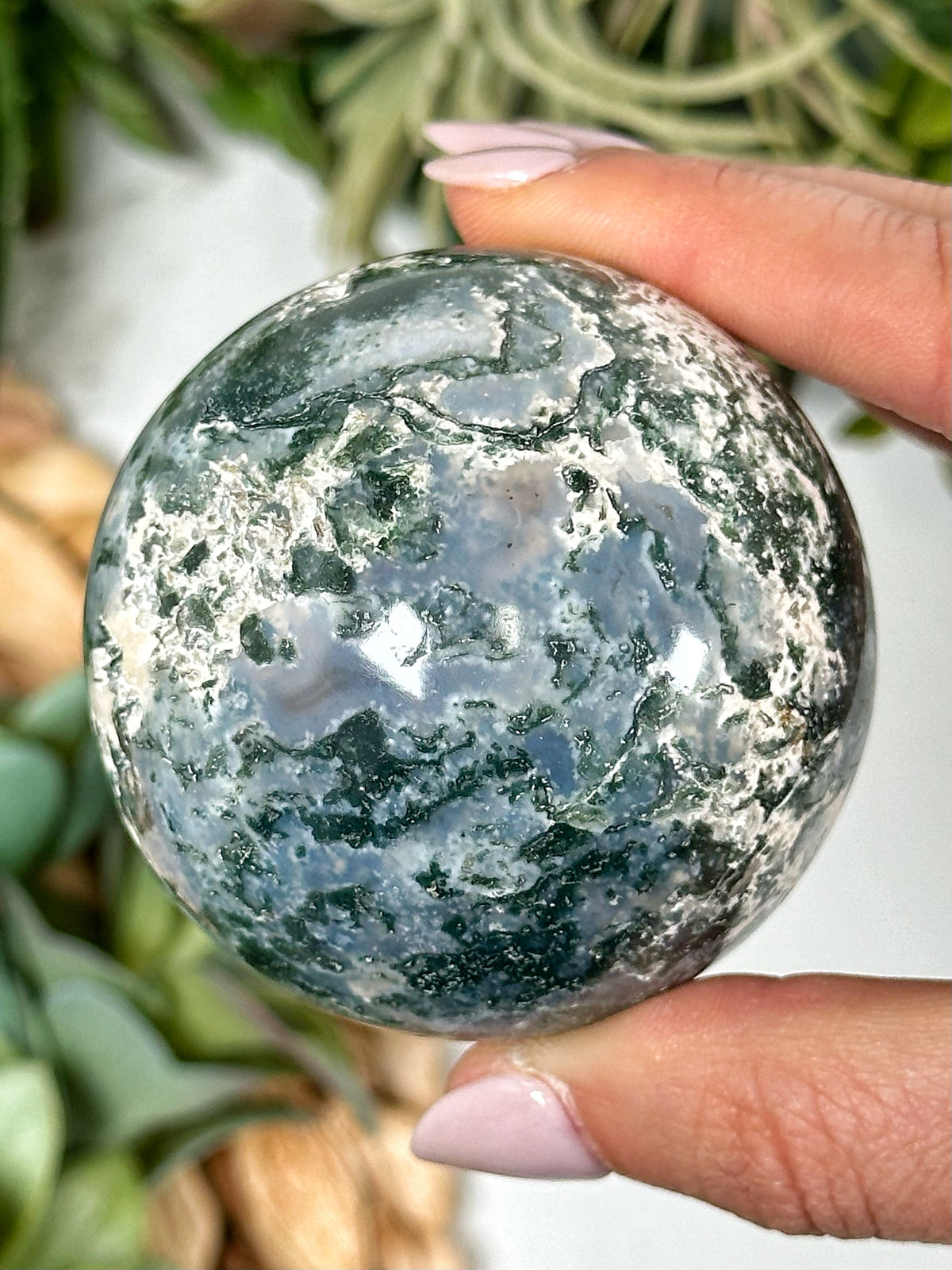 Moss Agate Sphere - #6