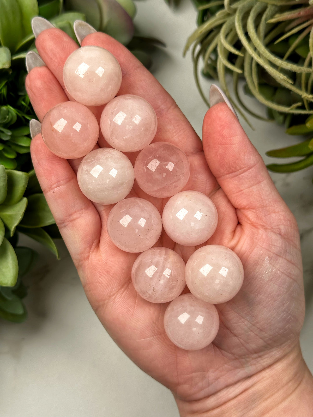 Rose Quartz Mini Spheres - Heart Chakra - No. 31