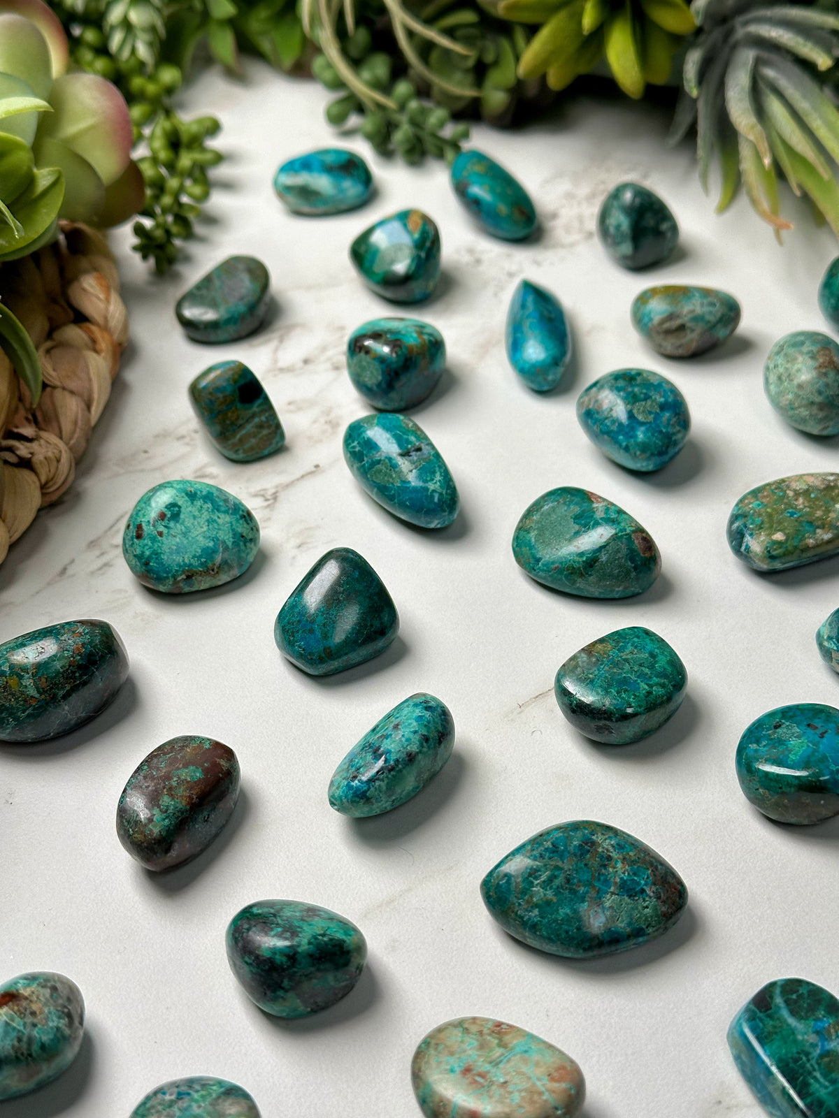Chrysocolla Tumbles - Throat Chakra - No. 4