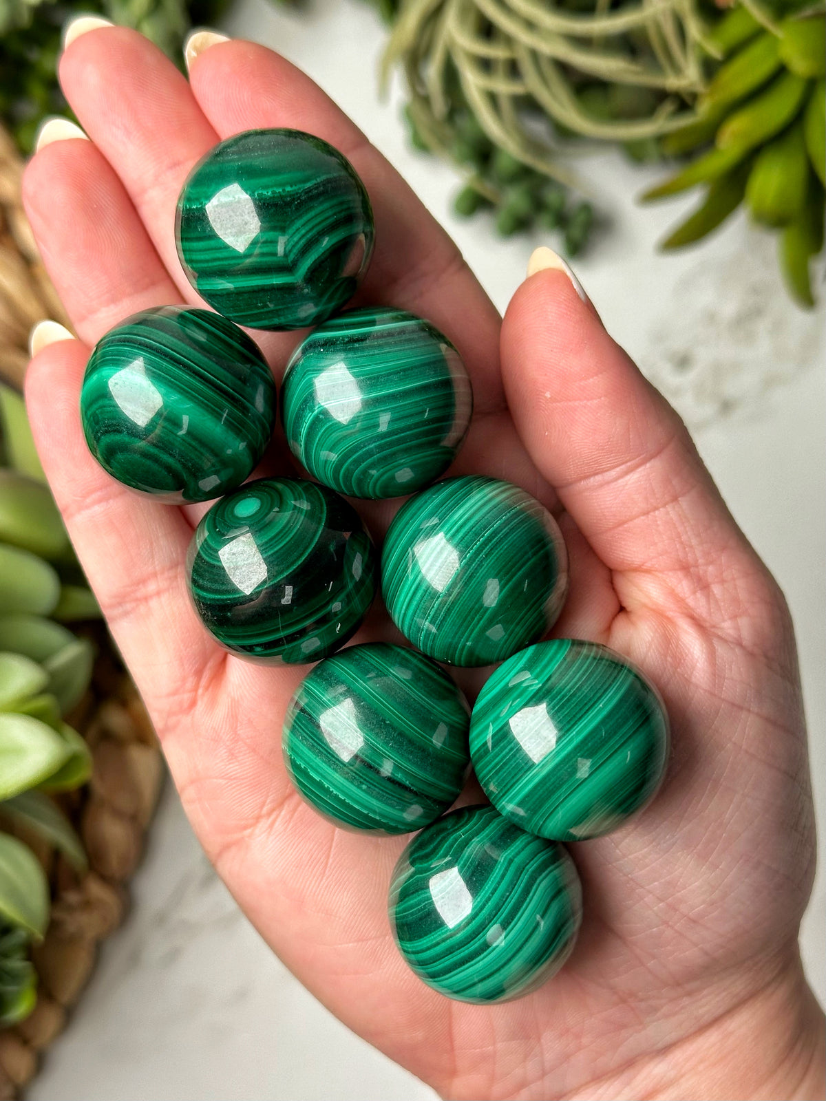 Malachite Mini Spheres - Heart Chakra - No. 1