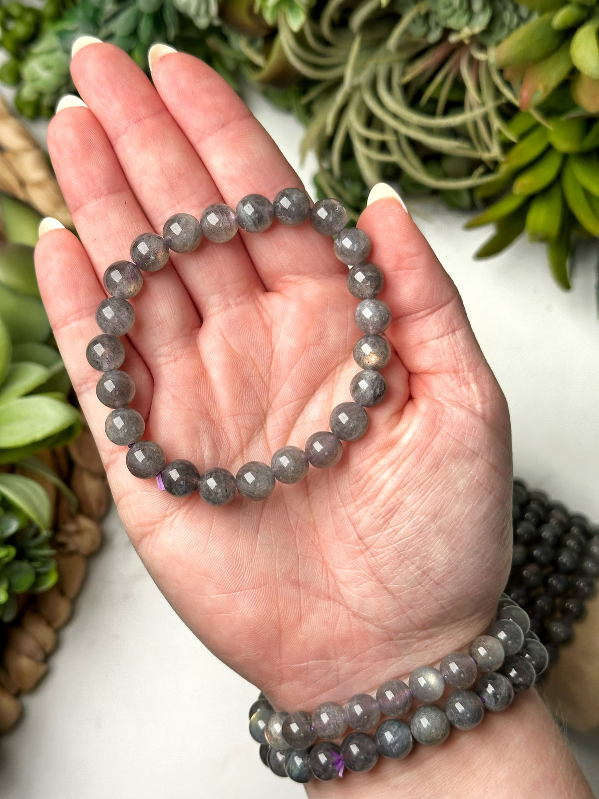 Labradorite Bracelets - Throat, Third-Eye & Crown - No. 11