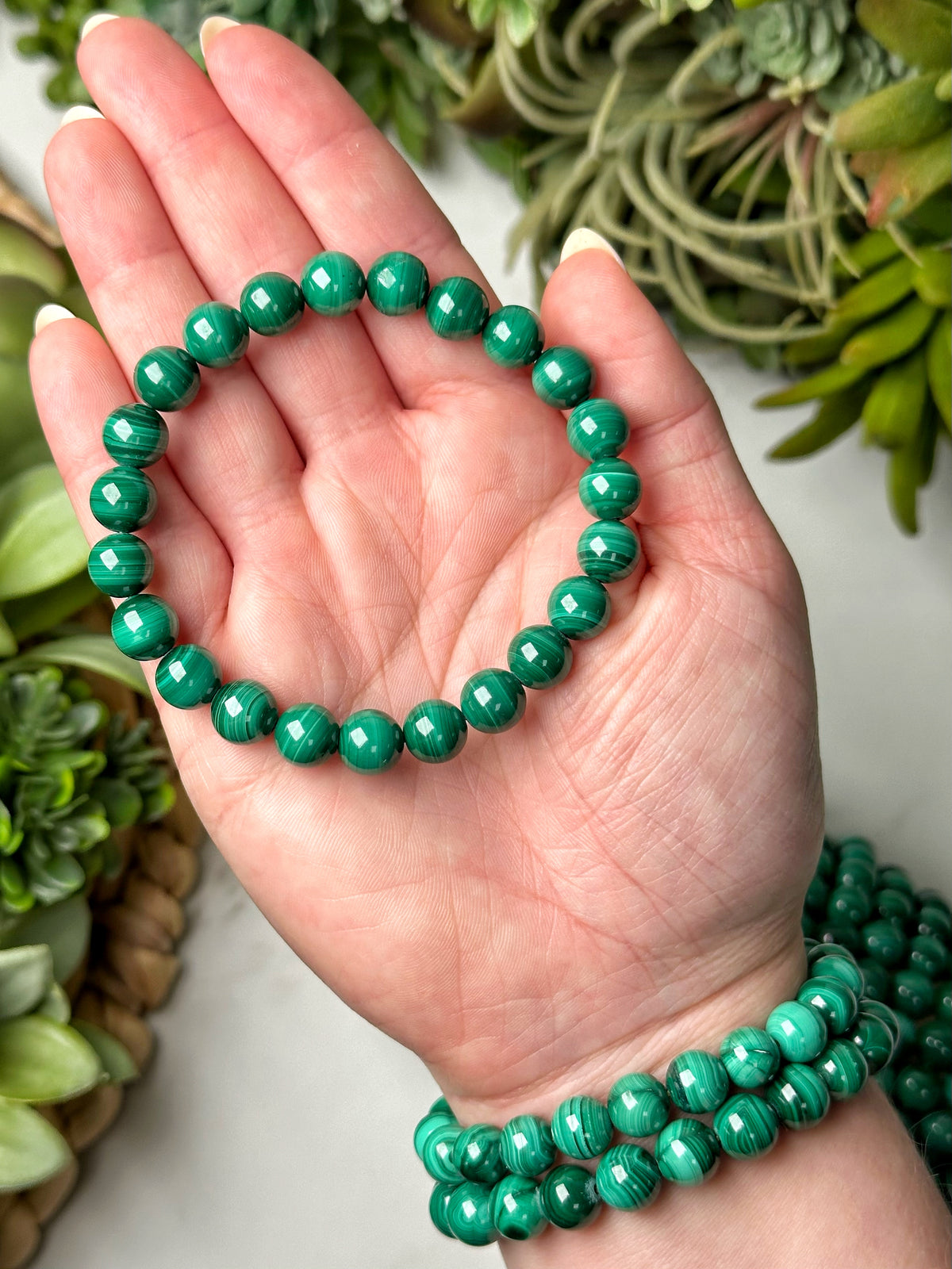 Malachite Bracelets - Heart Chakra - No. 2