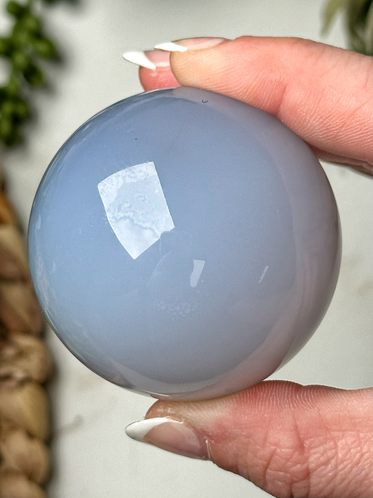 Blue Chalcedony Sphere - #2