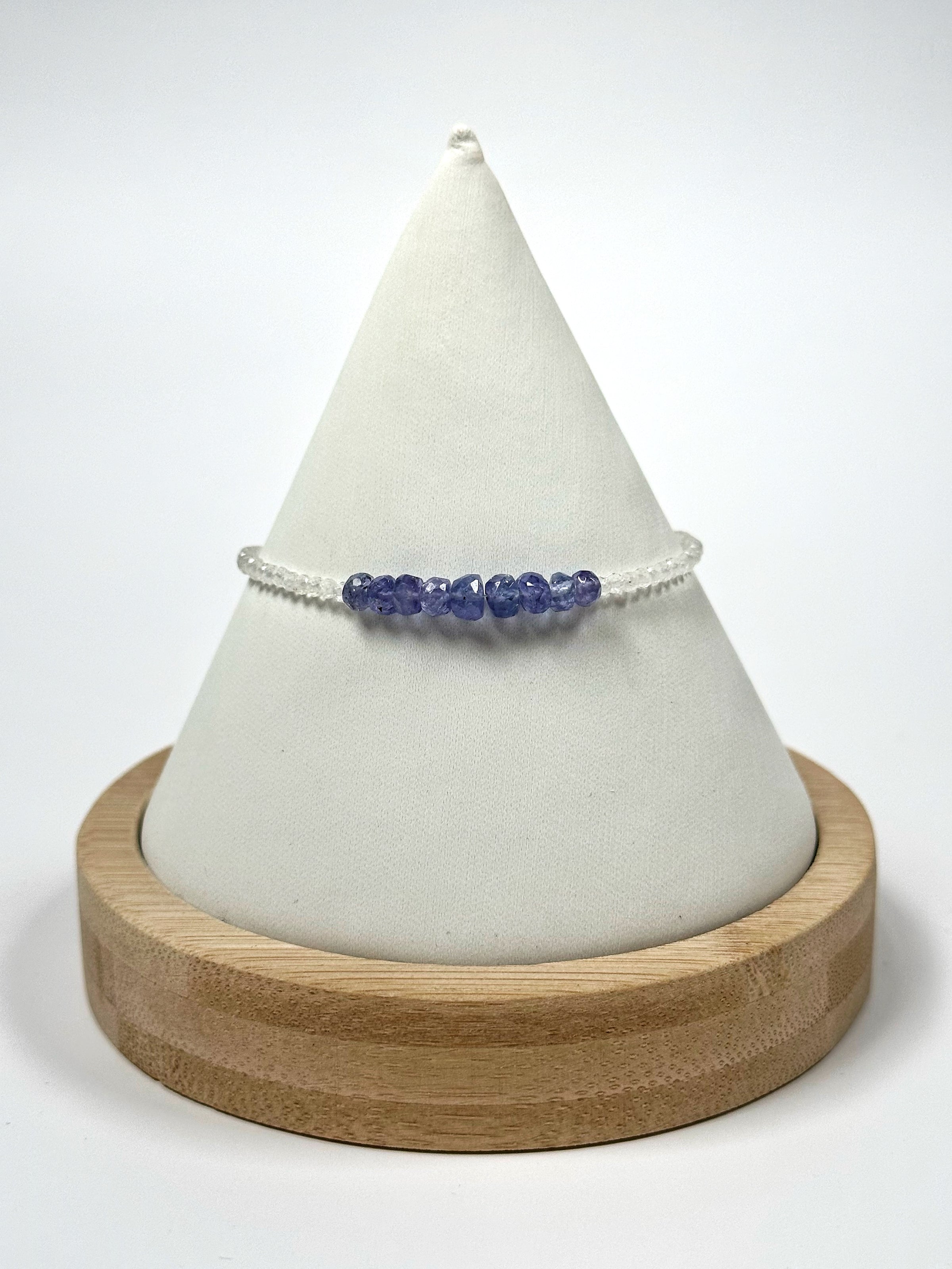 Faceted Tanzanite and White Topaz Bracelet - #3