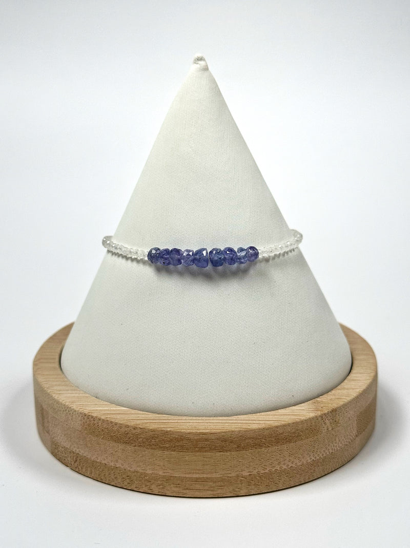 Faceted Tanzanite and White Topaz Bracelet - #3