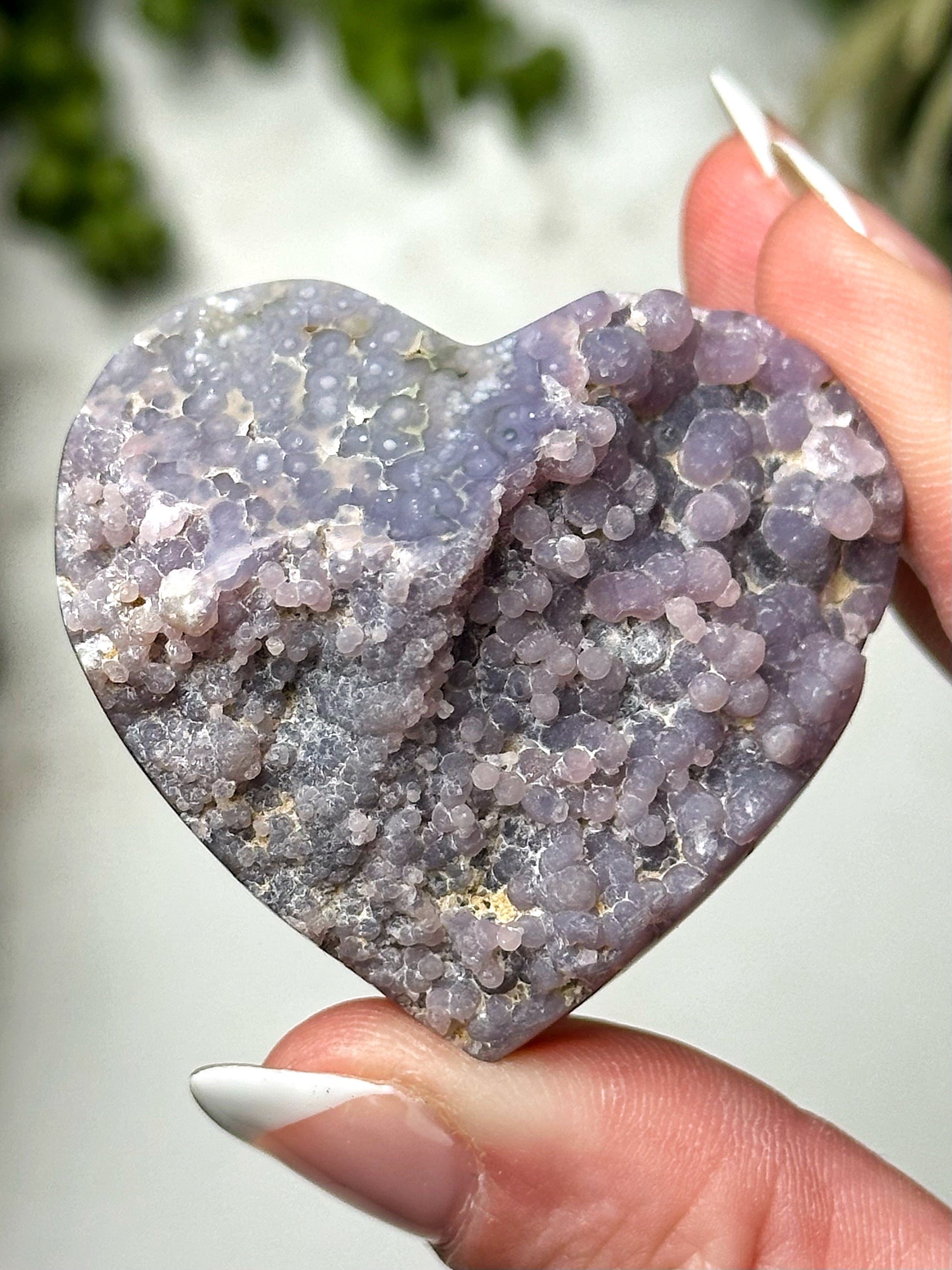 Grape Agate Heart - #1