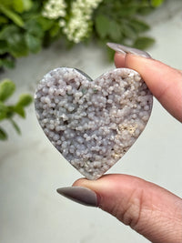 Grape Agate Heart - #3