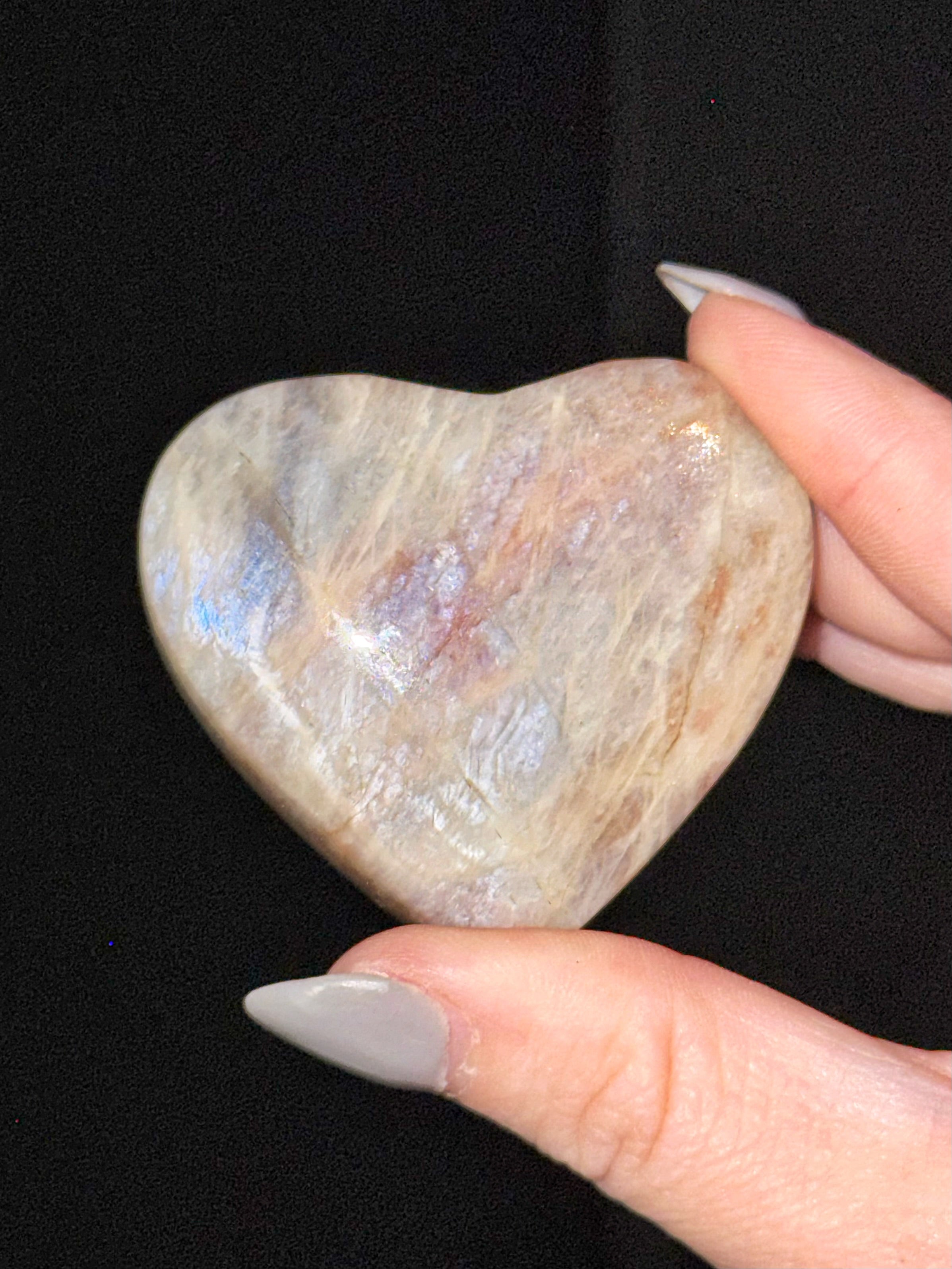 Moonstone with Sunstone Heart - #8