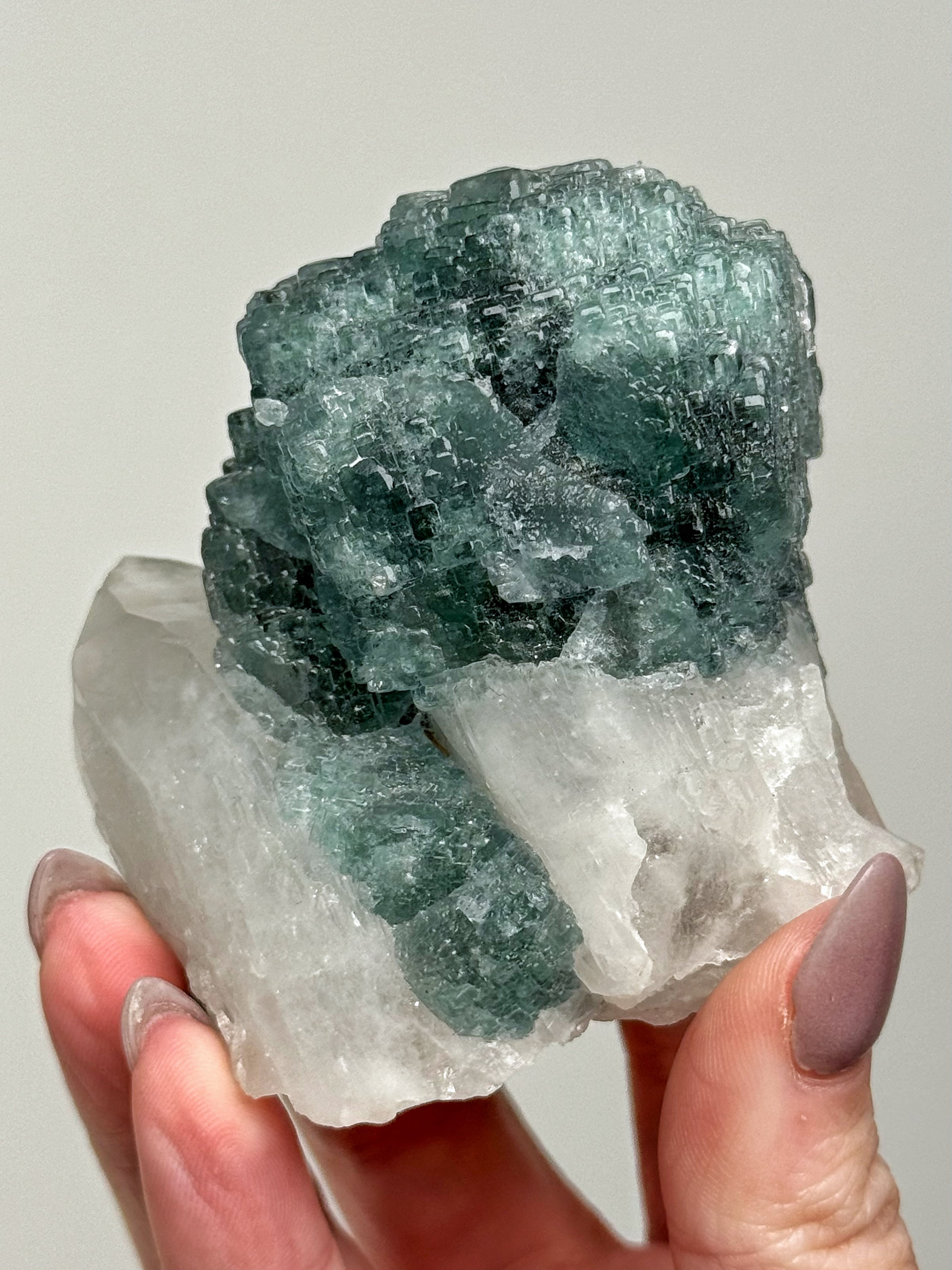 Fluorite on Quartz - #2