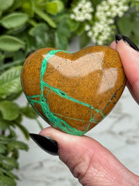 Green Smithsonite Heart - #14