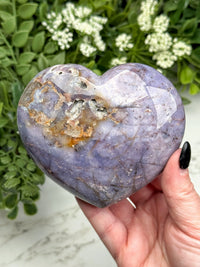 Purple Chalcedony Heart - #12