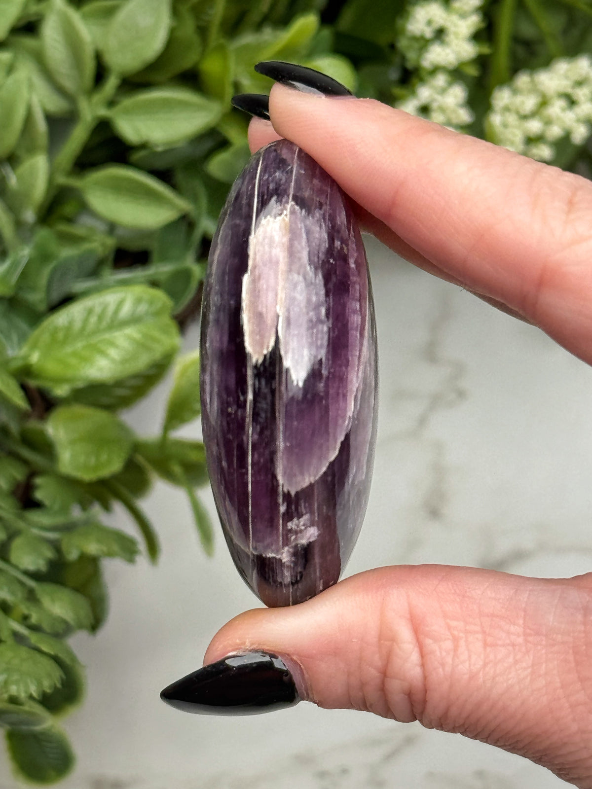 Gem Lepidolite Palmstone - #11