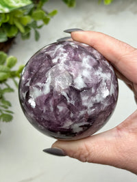 Gem Lepidolite Sphere - #15