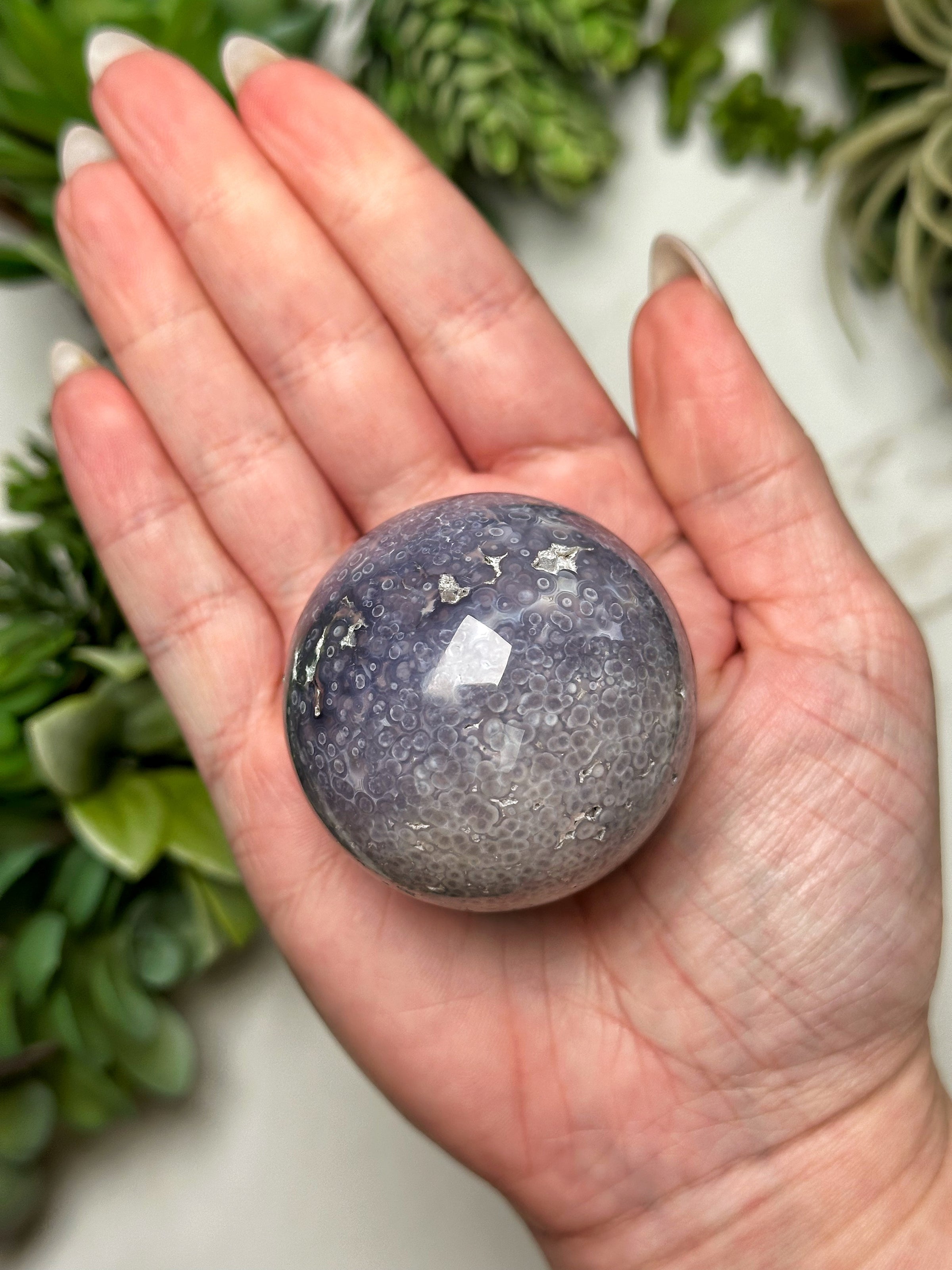 Grape Agate Sphere - #14