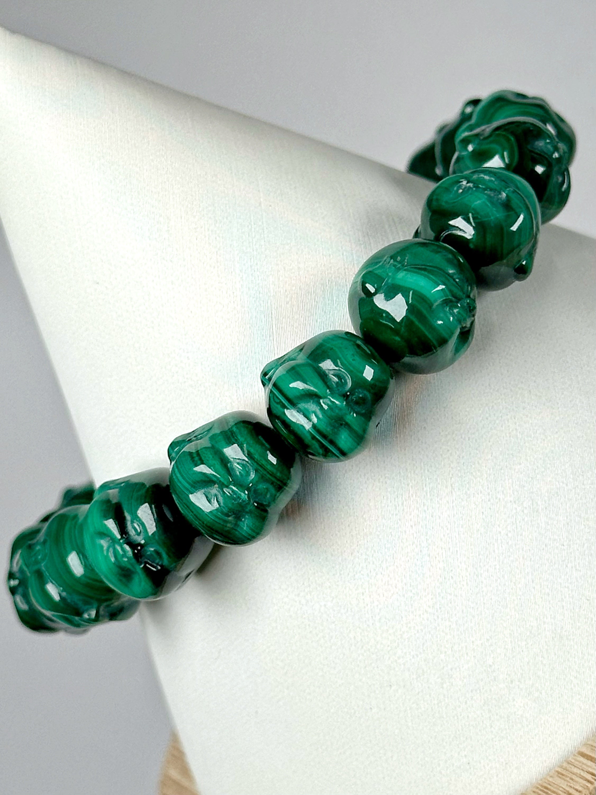 Malachite Buddha Bracelet - #1