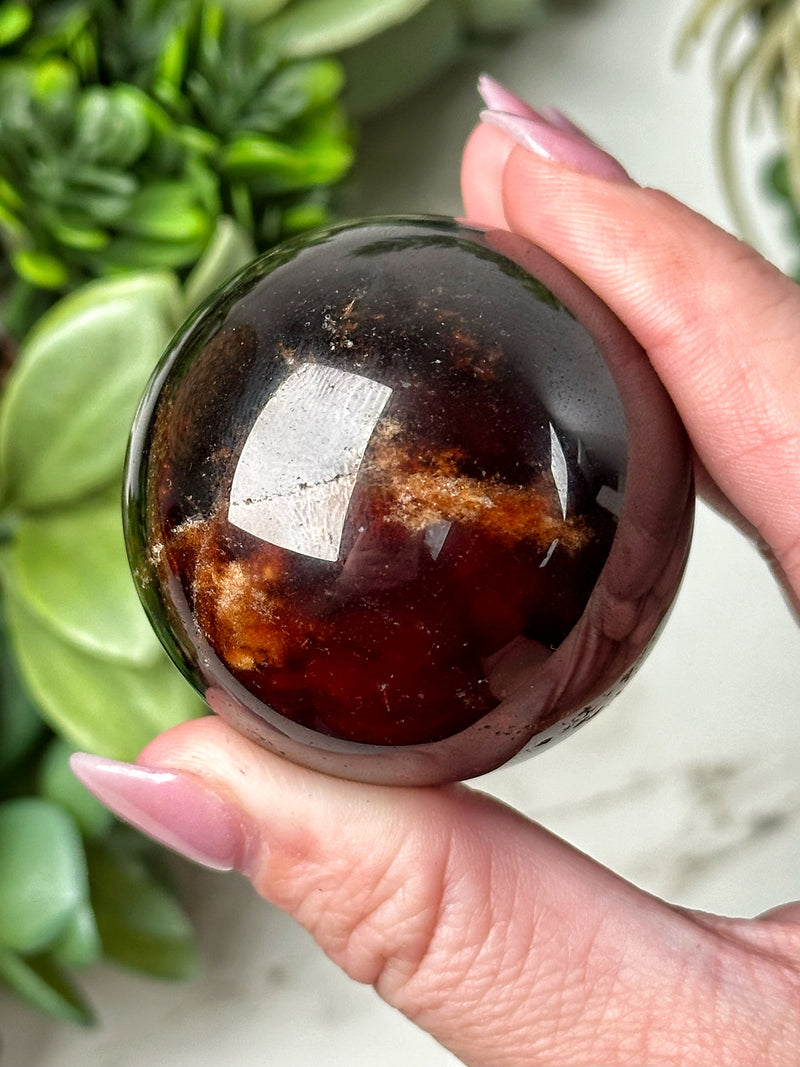High Quality Hessonite Garnet Sphere - #1