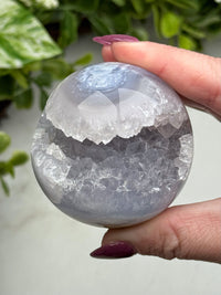 Druzy Blue Lace Agate Sphere - #11