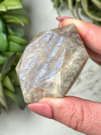 Moonstone with Sunstone Hexagon - #11