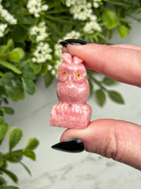 Rhodochrosite Owl - #2