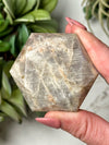 Moonstone with Sunstone Hexagon - #11