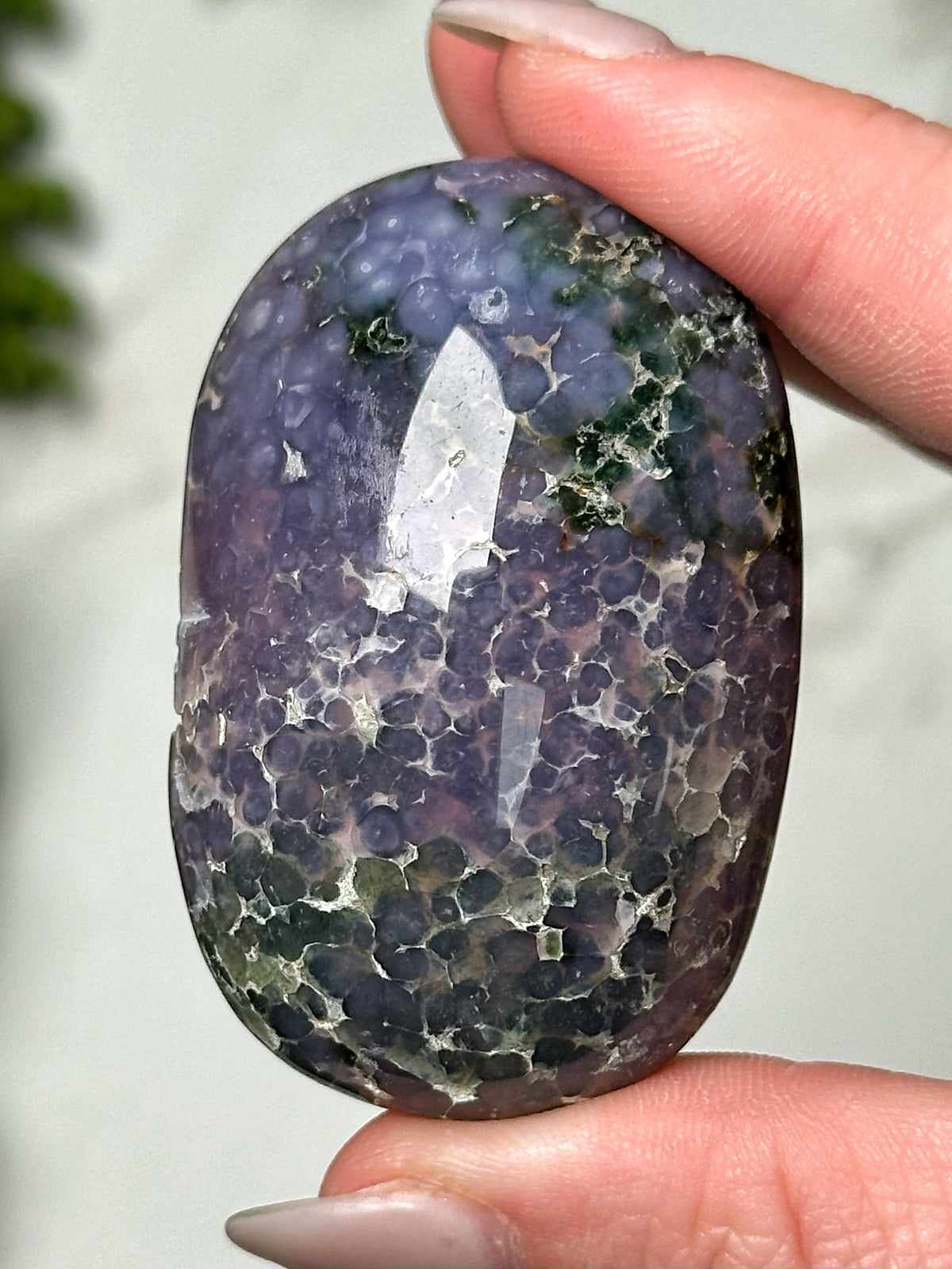 Grape Agate Palmstone - #12