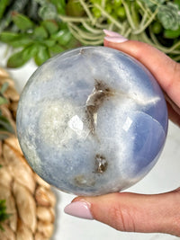 Blue Chalcedony Sphere - #1