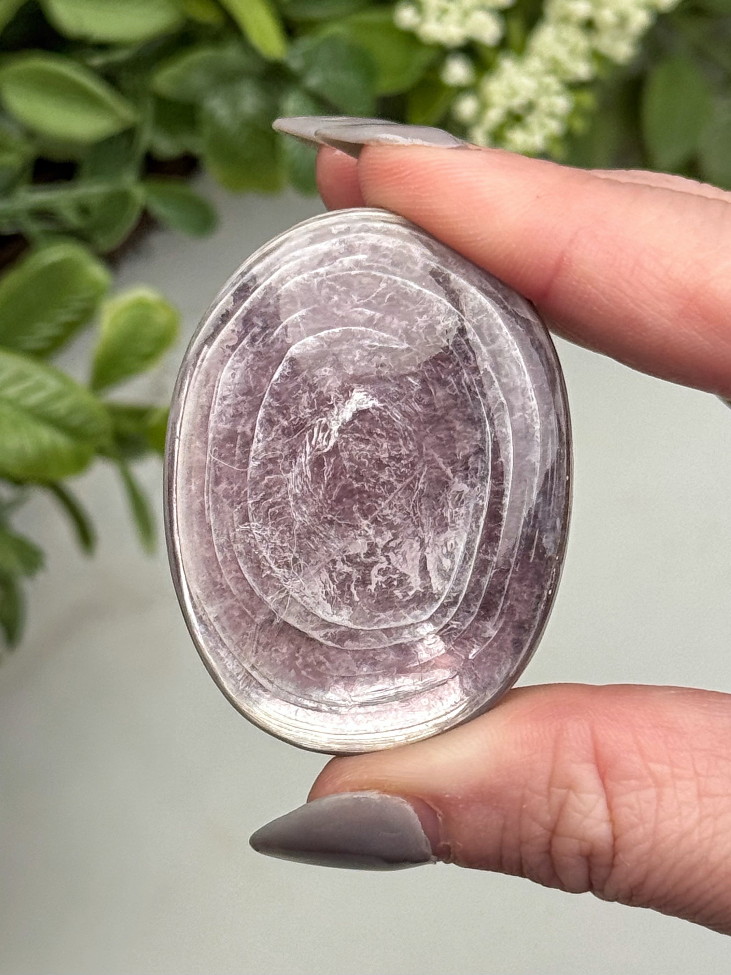 Gem Lepidolite Palmstone - #10
