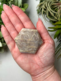 Moonstone with Sunstone Hexagon - #11