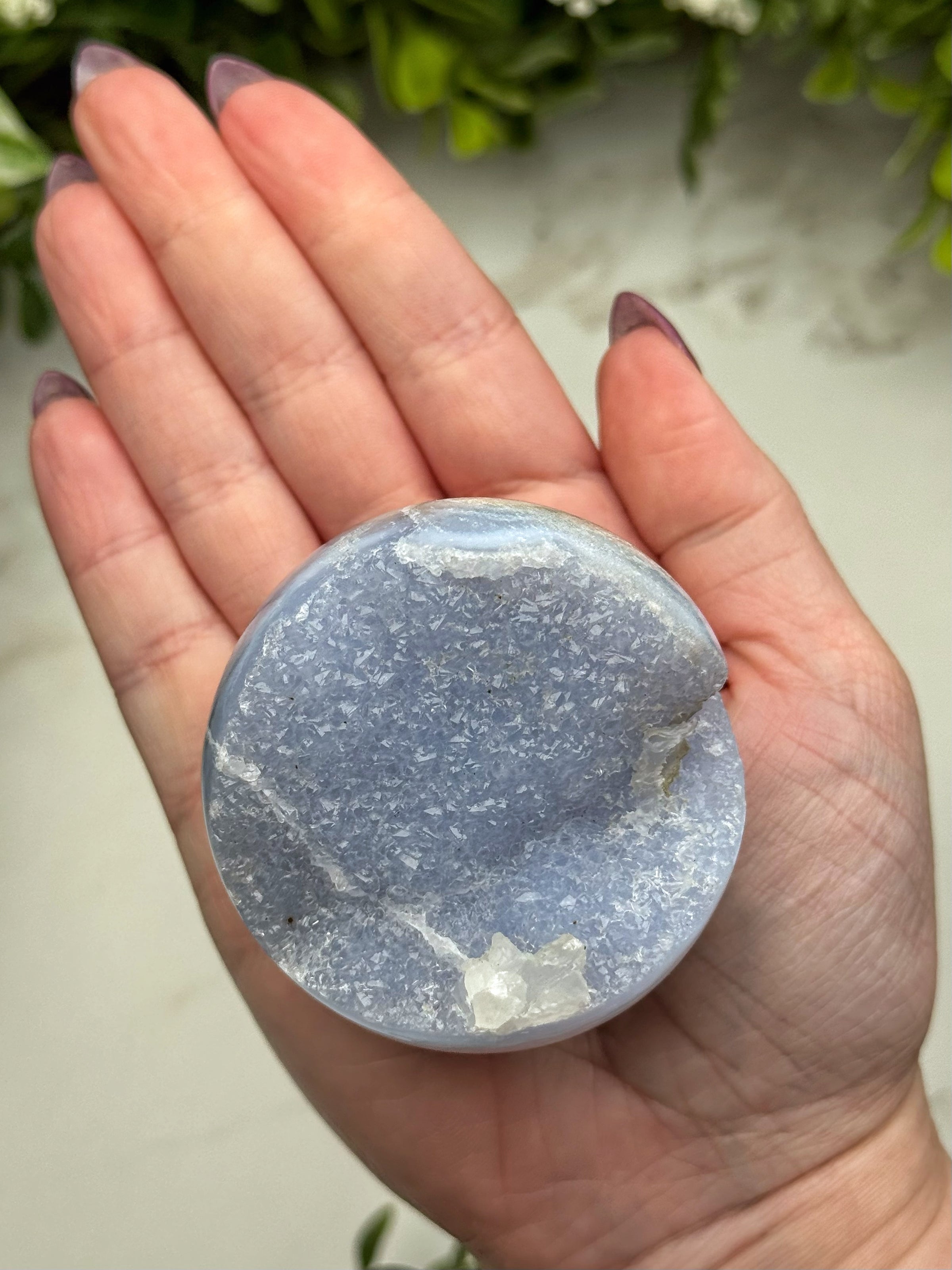 Druzy Blue Lace Agate Sphere - #13