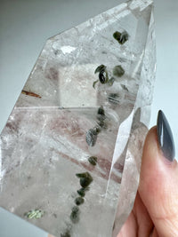Green Mica in Quartz Freeform - #1