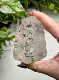 Green Mica in Quartz Freeform - #1