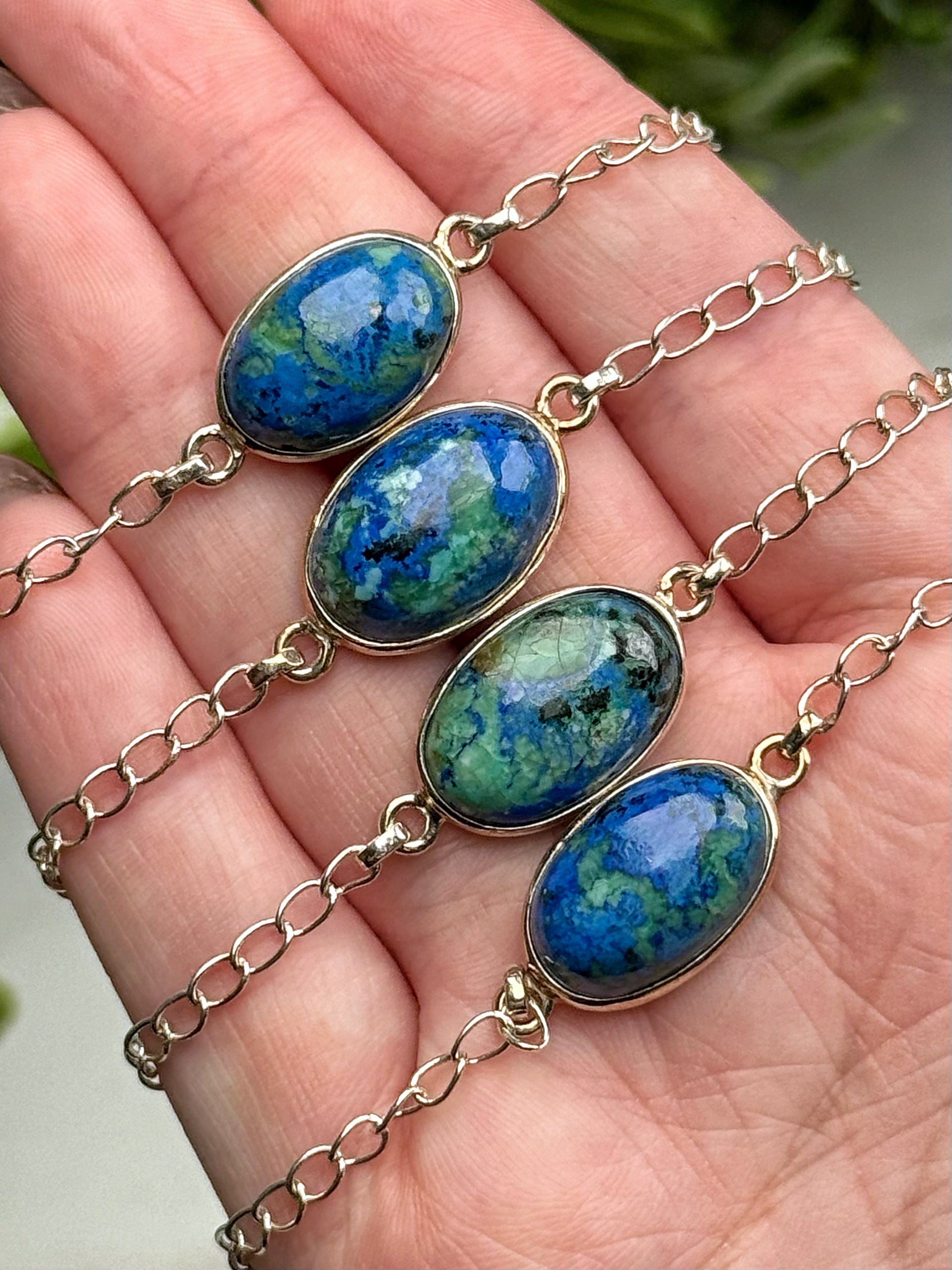 Azurite Bracelets - Third-Eye & Crown Chakras - No. 75